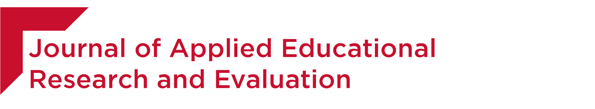 Journal of Applied Educational Research and Evaluation