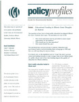Policy Profiles Vol. 1 No. 4 May 2001