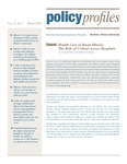 Policy Profiles Vol. 11 No. 1 March 2012 by Northern Illinois University Center for Government Studies, Norman Walzer, and Melissa Henriksen
