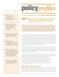 Policy Profiles Vol. 13 No. 2 October 2014