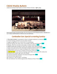 CSEAS Weekly Bulletin (April 7, 2014)