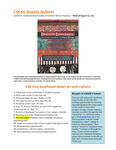 CSEAS Weekly Bulletin (August 25, 2014)