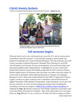 CSEAS Weekly Bulletin (August 26, 2013)