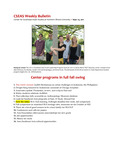 CSEAS Weekly Bulletin (September 19, 2011)