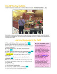 CSEAS Weekly Bulletin (September 22, 2014)